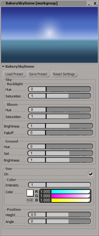 Softimage Bakery light settings